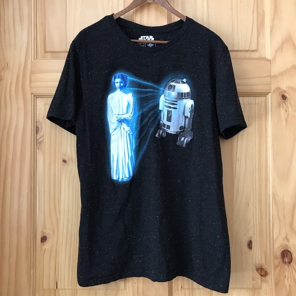 Star Wars Other - Star Wars textured R2D2 Princess Leia tee Sz XL